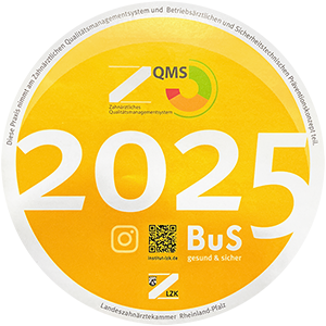 Siegel Zahnärztliches Qualitätsmanagementsystem 2025 Landeszahnärztekammer Rheinland-Pfalz